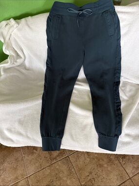 Women's Teal Drawstring Joggers with Rib Cuffs